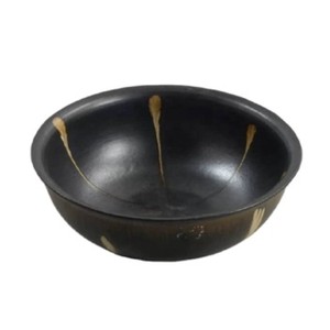 Bol de service alimentaire en métal noir fait main, design rond de dernière génération, taille personnalisée, vaisselle élégante pour les événements de mariage et les dîners - Product Image 1