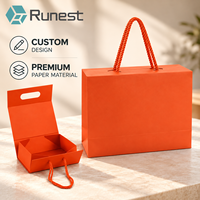 Boîte à chaussures de sport en carton rigide magnétique pliable écologique, personnalisable avec logo, orange vif, emballage de chaussures torsadé, vente en gros