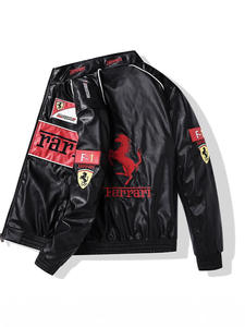 Chaqueta de PU para motocicleta para hombre, impermeable, cálido, para invierno, para montar, 4 estaciones, chaqueta textil de cuero, equipo de carreras de aventura - Product Image 4