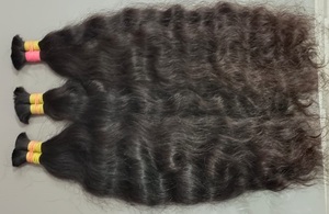 Extensions de cheveux vierges crus indiens simples de qualité supérieure Style doux et soyeux de vague d'eau provenant authentiquement de temples - Product Image 4