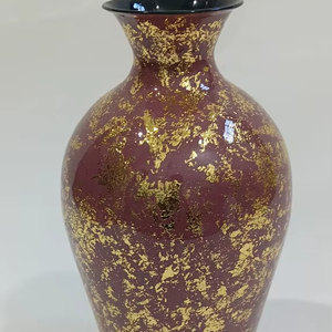 แจกันเหล็กทำด้วยมืองานช่างแจกันโลหะตกแต่งทันสมัยสำหรับตกแต่งภายในโรงแรมบ้านและวันขอบคุณพระเจ้าและวันเกิด - Product Image 1