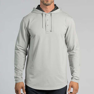 Sweats à capuche 100% coton avec broderie 3D Tie Dye et Stonewash Solid Pattern Impression numérique Logo avant Coupe ample - Product Image 2