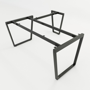 Pieds de table trapézoïdaux 160x160 de style industriel en forme de L pour tables de café et bancs en milieu hospitalier - HCTC010 - Product Image 1