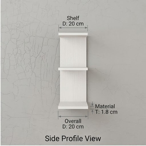 <b>Wall</b> <b>Mounted</b> Wooden Storage <b>Shelf</b> 2 Tier Minimalist Design for Living Room Neatening - Product Image 1