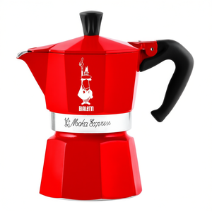 MOKA EXPRESS Cafetière Moka en aluminium 3 tasses Rouge 0005366 Expresso Nutcracker - Product Image 3