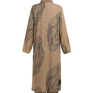 Vente de gros Abaya couleur unie vêtements islamiques simples et modestes abaya musulmane robes pour femmes - Product Image 2