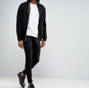 เสื้อฮู้ดซิปหน้าสำหรับผู้ชาย น้ำหนักเบา เหมาะสำหรับฤดูหนาว ซิปแบบสองทาง ผ้าฝ้าย 100% ระบายอากาศได้ดี เป็นมิตรกับสิ่งแวดล้อม พร้อมบริการปักลายและออกแบบตามสั่ง - Product Image 3