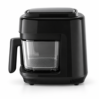 Friteuse à air numérique portable en verre de 2 litres, nouvelle, OEM/ODM, sans huile, programmable, à écran tactile, pour usage domestique, vente en gros