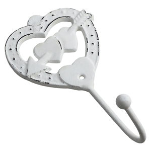 Crochets anciens blancs avec finition peinte, design de porte-manteau et crochet, décoration intérieure, crochets pour clés - Product Image 4