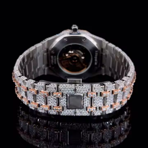 Iced Out VVS Moissanite Relojes Diamante Movimiento automático Lujo Hecho a mano Totalmente Ice Out Diamond Hip Hop Relojes - Product Image 4