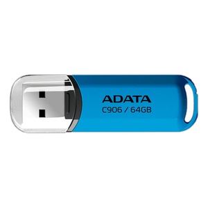 ADATA C906 แฟลชไดรฟ์ USB 2.0 ขนาด 64GB รุ่น Micro USB รูปทรงโลหะขนาดเล็ก ความจุ 32GB หน่วยความจำในตัว สีฟ้า AC906-64G-RWB บรรจุภัณฑ์กล่องของขวัญ - Product Image 2