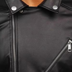 Ropa de Moda, Chaqueta de Cuero Informal de Alta Calidad, Chaqueta de Cuero Transpirable y Resistente al Viento para Hombre - Product Image 6