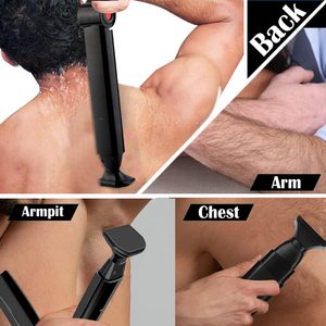 Depiladora Corporal Plegable con Mango Ergonómico para Hombres, Removedor de Vello de Espalda con 2 Cabezales de Afeitado - Product Image 1