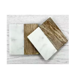High Quality Durable Handmade Marble & Wood <b>Coasters</b> Unique Design <b>Heat</b> Resistant Waterproof Perfect for Home Office Hotels Use - Product Image 2