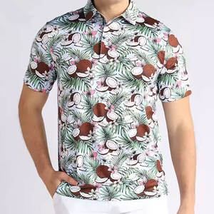 Polo à manches courtes 100% coton pour homme, coupe ample, imprimé par sublimation, service OEM, impression personnalisée, t-shirt léger pour homme - Product Image 1