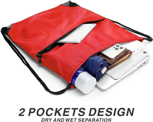 Mochila Deportiva Impermeable de Alta Calidad con Cordón Ajustable, Bolsa Deportiva de Poliéster 300D con Cordón - Product Image 6