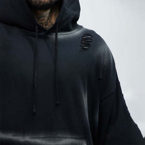 Sweat-shirt à capuche unisexe de haute qualité, surdimensionné, pour l'hiver, avec logo personnalisé imprimé, vêtements lourds - Product Image 5