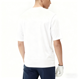 Camiseta Esencial para Hombre, Blanca, Corte Regular, Poliéster/Algodón, Cuello Redondo, Manga Corta, Casual, Tejido Jersey Sólido, Ecológica, 220g - Product Image 2