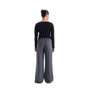 Pantalons de survêtement à jambes larges taille haute pour femmes, coupe ample, jambes droites, pantalons de détente décontractés pour l'hiver pour femmes - Product Image 4
