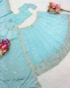 Hermosa Fiesta Desgaste Anarkali Lehenga Choli Con Dupatta - Product Image 3