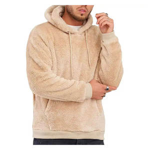 Wholesale Customized Fleece <b>Hoodie</b> for Men Warm <b>Sherpa</b> <b>Lined</b> Sweatshirt Basics Cotton Blended Made in Pakistan 2025 - Product Image 2