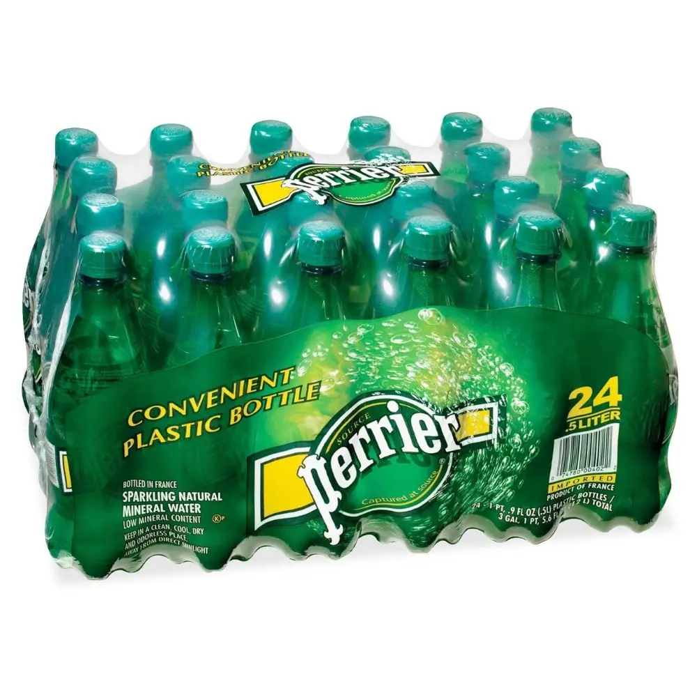 Fransa'dan 2021 satış doğal saf Perrier köpüklü su, promosyon ucuz Perrier köpüklü su gazlı maden suyu