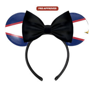 Custom Factory Order Headband-Made-to-Order Concept <b>Mouse</b> Ears Featuring the Flag of American Samoa - Product Image 1
