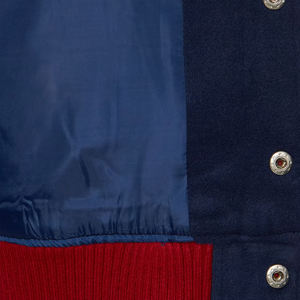 แจ็กเก็ตหนังสำหรับผู้ชายเสื้อแจ็กเก็ตเลตเทอร์แมนแขนเสื้อแบบปัก - Product Image 5