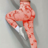 Legging de yoga taille haute pleine longueur grande taille délavé avec cordon de serrage en Spandex