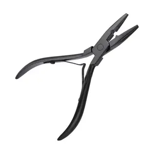 Premium Stainless Steel Hair Extension Plier Black Precision Instrument For Micro Beads And Links Single Unit For Salon