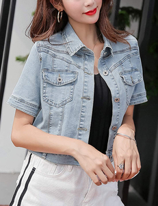 2024 vente en gros sur mesure femmes veste en jean tricotée régulière automne hiver respirant coton écologique - Product Image 2