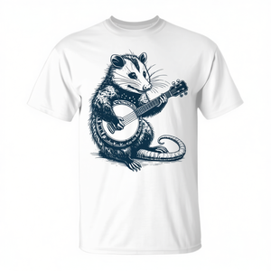 เสื้อยืดลายแมวขยะเล่นกีตาร์บันโจ ของพรีเมียมสำหรับโปรโมชั่น - Product Image 2