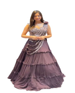 Cette année-2024, nous avons organisé une collection depapillon mono net nuptiale chaniya choli - Product Image 1