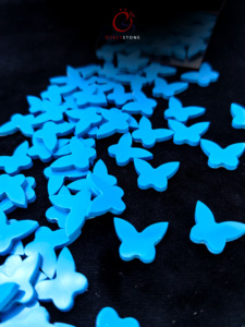 Vente en gros de pierres précieuses en forme de papillon bleu turquoise pour la fabrication de bijoux 9x13/12x16/15x19 - Product Image 3