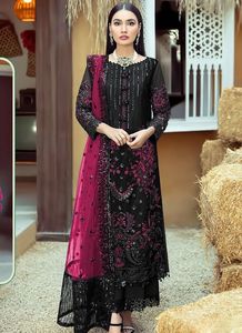 Vente chaude Eid Ramzan Spécial Faux Georgette Avec Broderie Travail Salwar Kameez Pakistanais Droite Kurta avec Pantalon En Gros - Product Image 3
