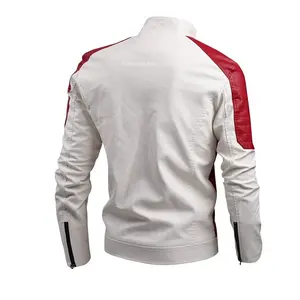 Hommes 2024 Printemps Casual Moto 2024 Veste en cuir personnalisée Hommes Automne Mode Biker Veste - Product Image 6