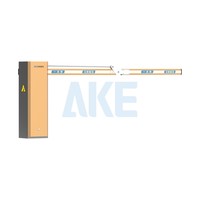 Barrière de circulation pliante AKE IP54 4m en alliage d'aluminium avec bras lumineux, moteur sans balais, RS485 TCP/IP 4G pour contrôle d'accès et péage autoroutier