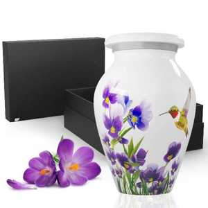 Urna Funeraria Metálica Roja para Mascotas con Acabado Brillante y Diseño de Huella para Conmemorar a Perros y Gatos Queridos - Product Image 5