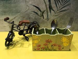 Pegatina impresa esmalte nuevo aspecto cocina cuchara de madera soporte cubertería para mesa de comedor organizador almacenamiento cuchara diseño - Product Image 2