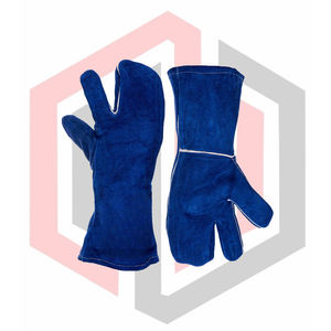 Gants de soudage en cuir ignifuges à 3 doigts Tig Mig Stick, antidérapants, flexibles, respirants, résistants aux déchirures, antistatiques - Product Image 4