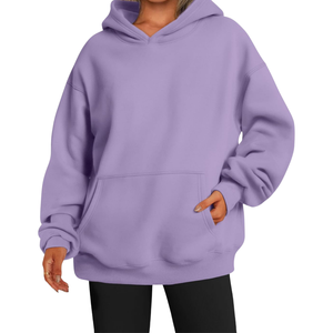 Sudadera con capucha de lana de algodón 100% para mujer, alta calidad, HeavyGSM, transpirable, cómoda, superventas, estampado de invierno bordado - Product Image 1