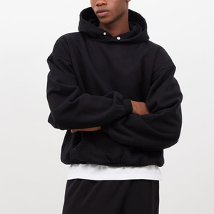 Custom Embroidery Hoodie <b>Men</b> Oversized Puff Print Heavyweight Cotton Unisex Blank Streetwear Loose Fit Hoodies - Product Image 4