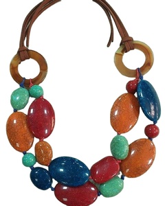 Funky Resin Beaded <b>Necklace</b> Fashion With Heart Shape Colorful Stones For Party Gift Unisex Trendy <b>Statement</b> Jewelry for Woman - Product Image 6