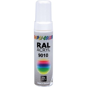 DUPLI-COLOR 12 ml Stylo à peinture acrylique blanc mat pur RAL 9010 - Product Image 1