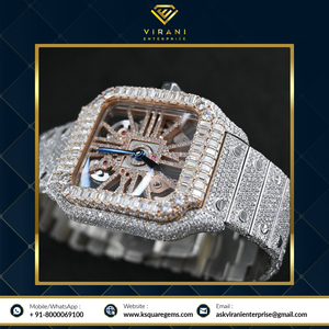 Qualité superlative d'une montre en diamant VVS de 30 carats avec montre de luxe Iced Out du fabricant indien - Product Image 3