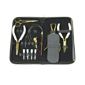 Juego de herramientas para extensiones de pelo atadas a mano al por mayor, juego de herramientas profesionales para extensiones de pelo y cuentas, alicates - Product Image 4