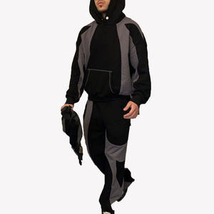 Ensemble de survêtements d'été imprimés grande taille respirants de haute qualité pour hommes, avec sweats à capuche unis, vente en gros personnalisée 2024 - Product Image 3