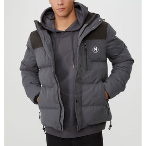 Veste matelassée décontractée pour homme, couleur personnalisée 2025, avec col montant, logo frontal, style streetwear, nouvelle mode, coupe-vent, veste d'hiver - Product Image 3
