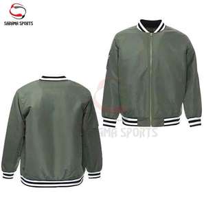 Nouvelle veste bomber varsity en molleton respirant, coupe-vent, écologique, à fermeture éclair, de qualité supérieure, sur mesure, pour hommes, grandes tailles - Product Image 1
