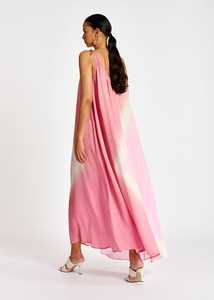 Nouveau à la mode bohème Floral Maxi robe fêtes d'été Spaghetti sangle dos nu 100% rayonne cravate teinture taille libre XL tissé tissage - Product Image 4